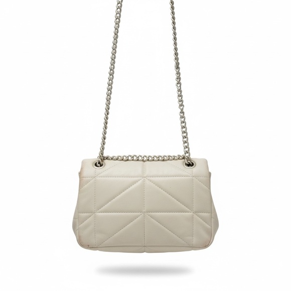 Bershka Handbags - Bershka Cream Quilted Chain Strap Shoulder Bag Mini Purse